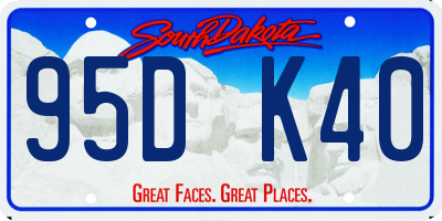 SD license plate 95DK40