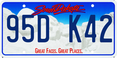 SD license plate 95DK42