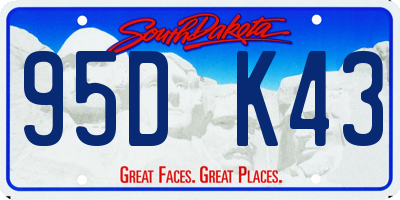 SD license plate 95DK43