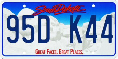 SD license plate 95DK44