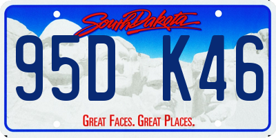 SD license plate 95DK46