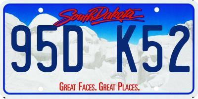 SD license plate 95DK52