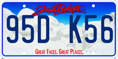 SD license plate 95DK56