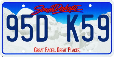 SD license plate 95DK59
