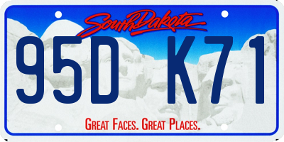 SD license plate 95DK71