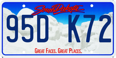 SD license plate 95DK72