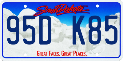 SD license plate 95DK85