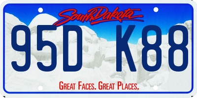 SD license plate 95DK88
