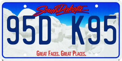 SD license plate 95DK95