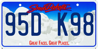 SD license plate 95DK98