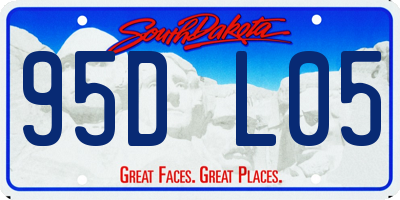 SD license plate 95DL05