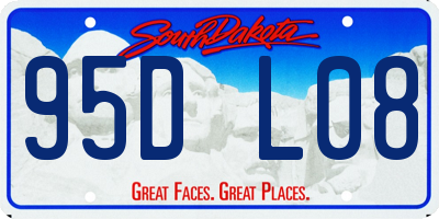 SD license plate 95DL08
