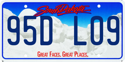 SD license plate 95DL09