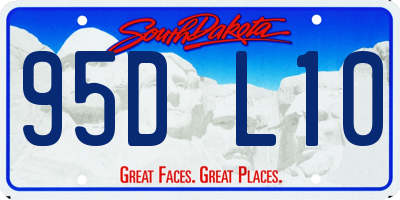 SD license plate 95DL10