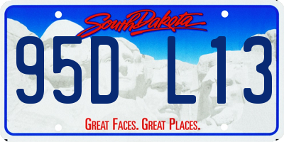 SD license plate 95DL13
