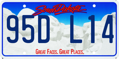 SD license plate 95DL14