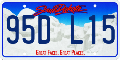 SD license plate 95DL15