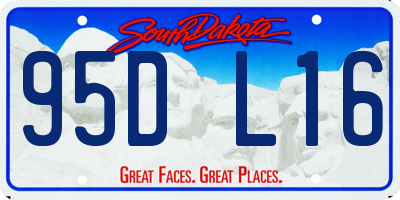 SD license plate 95DL16