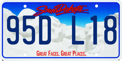 SD license plate 95DL18