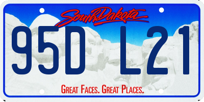 SD license plate 95DL21