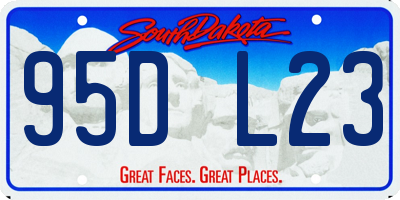 SD license plate 95DL23