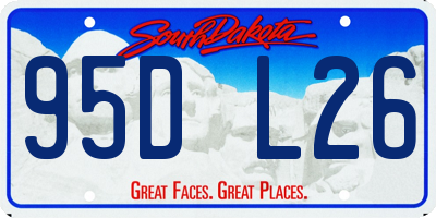 SD license plate 95DL26
