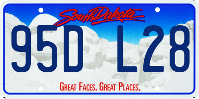 SD license plate 95DL28