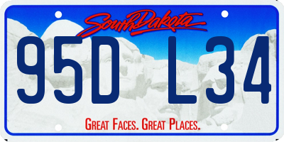 SD license plate 95DL34