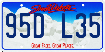 SD license plate 95DL35