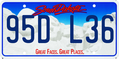 SD license plate 95DL36