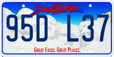 SD license plate 95DL37