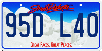 SD license plate 95DL40