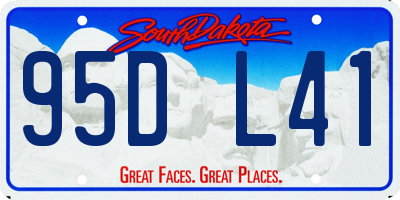 SD license plate 95DL41