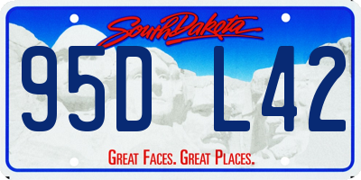 SD license plate 95DL42