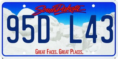 SD license plate 95DL43