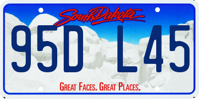 SD license plate 95DL45