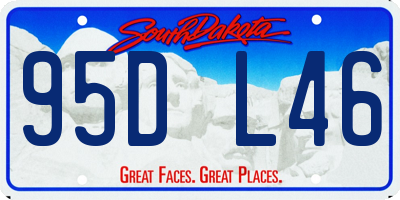 SD license plate 95DL46
