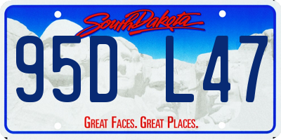 SD license plate 95DL47