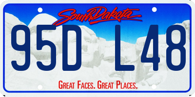 SD license plate 95DL48