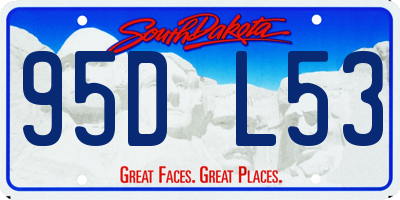 SD license plate 95DL53