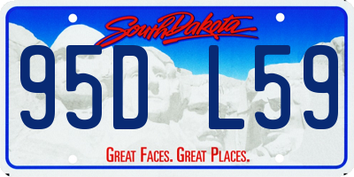 SD license plate 95DL59
