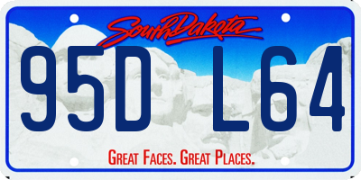 SD license plate 95DL64