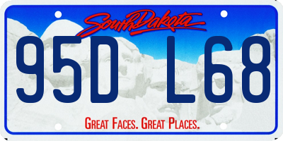 SD license plate 95DL68