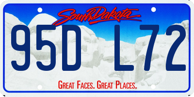 SD license plate 95DL72