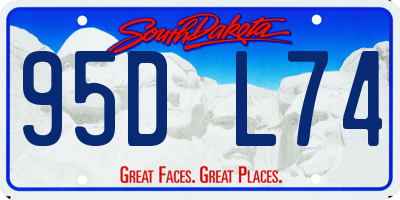 SD license plate 95DL74