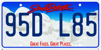 SD license plate 95DL85