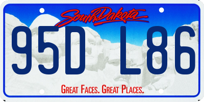 SD license plate 95DL86
