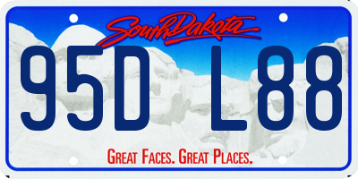 SD license plate 95DL88