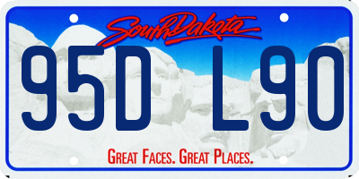 SD license plate 95DL90