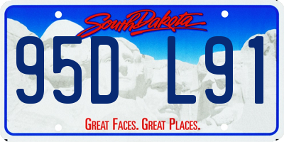 SD license plate 95DL91